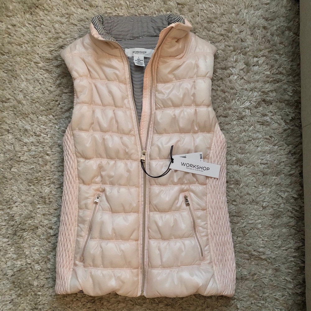 NWT Light Pink Puffer Vest